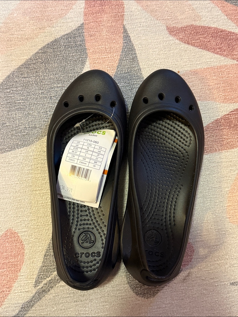 Women’s Black Croc Slip On Flats
